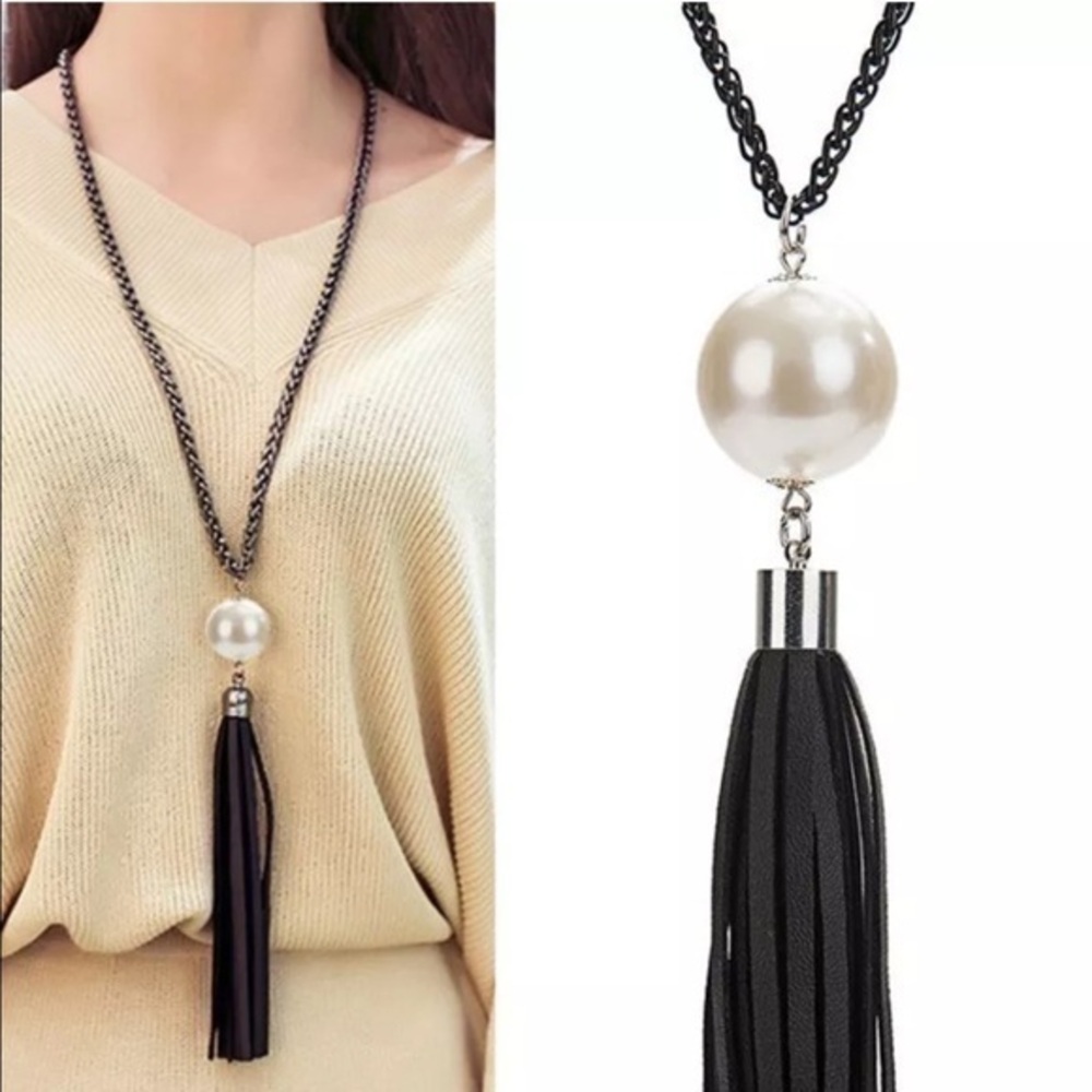 💋New Beautiful Pearl Tassels Necklace (N01)